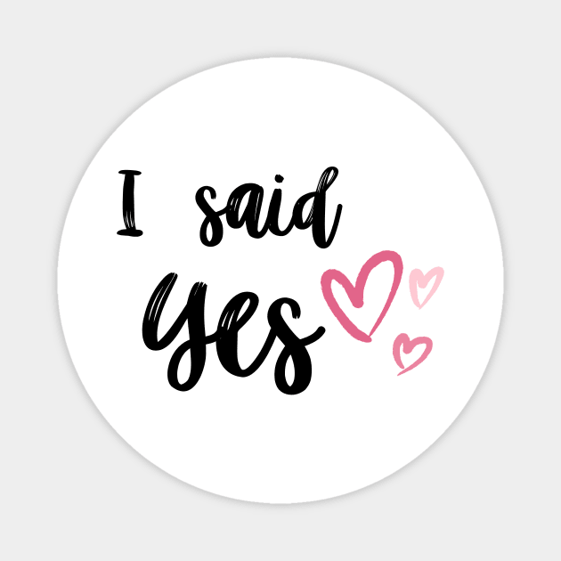 Couple Matching Marriage Proposal – Yes I do Design Magnet by mook design